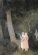 Marie Laurencin walking at the forest oil painting